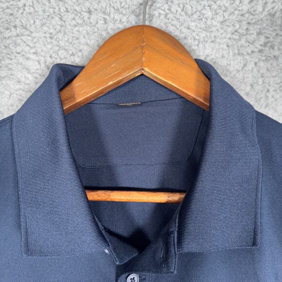 Lululemon Polo Shirt Mens Size Large Blue Performance Athletic Golf Tech - Picture 5 of 10